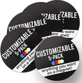 Magnet Me Up Customizable 30 Mil Round Magnet- 5”, 5 PK Weatherproof Car Magnet for Businesses, Sports Teams, Fundraisers & Personal Expression- Custom Text & Logo- Strong Magnetic Vinyl for Vehicles