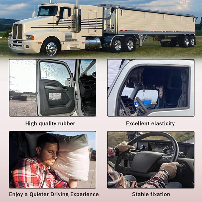 ZONFANT Cab Rubber Weatherstrip Car Door Seal Compatible with Kenworth Vehicle T600 T800 W900 with Superior Sealing and Noise Reduction, Replace#K207-482