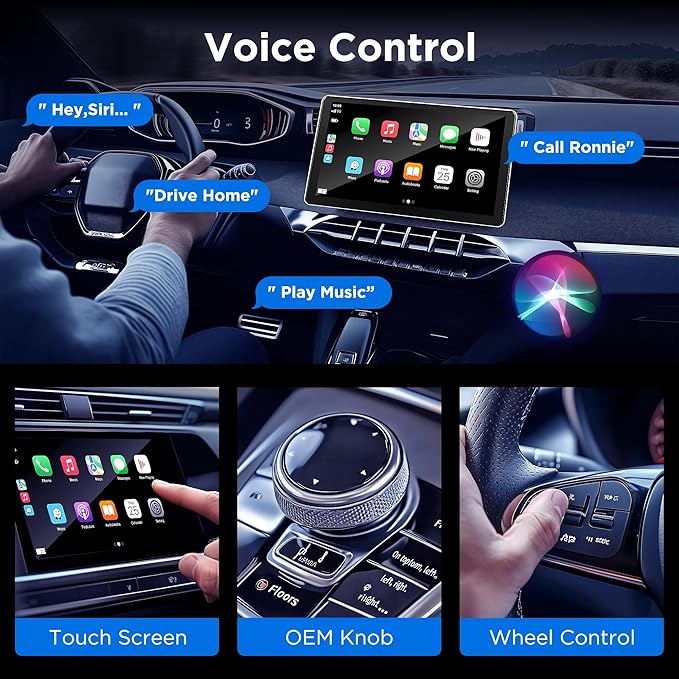 Wireless CarPlay Adapter 2024 Upgrade, Plug and Play, No Latency, Converts Factory Wired to Wireless, Compatible with iPhone 6+ and 2015+ Cars, Bluetooth 2.4GHz and Wi-Fi 2.4+5.8GHz