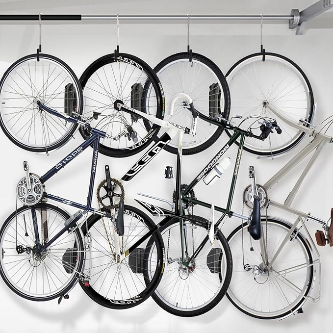 Rafter Hanger Hook, Large S Hooks for Hanging, Ladder Hanger, Bike Hooks, Garage Storage Organizer, Black 8PC