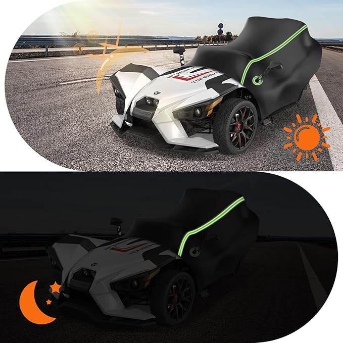 Half Cover for Polaris Slingshot, 420D Oxford Cloth Windshield Cover Waterproof Windproof All Weather Protection Covers for Slingshot S SL SLR R Signature LE Accessories