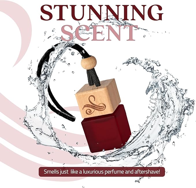Carat Rouge Car Air Freshener for Women | Baccarat Rouge 540 Car Scents for Women | Car Fragrances - Carat Rouge by Perfa, Maroon