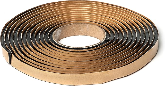 Second Skin Butyl Sealant Tape – Butyl Rubber Sealant, Multi-Purpose Butyl Rope, and Putty Tape for Automotive (Car, RV, Marine) – 1/4” x 1/2" x 20’ – Made in The USA