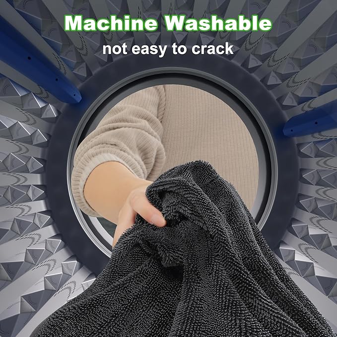 JOYMOOP Car Dry Towel, Quick Drying, Medium Size, Microfiber Cleaning Cloth, Dark Grey, 35.4 x 23.6 Inches, 1 Pack for Boates, RVs, SUVs, Trucks, Cars