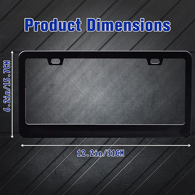 Pink Cow Print License Plate Frame Animal Texture License Plate Frames Personalise Stainless Steel Funny Design Compatible with Standard License Plate Holder for USA Canada 6 X 12 Inch with Screws