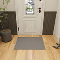 Ottomanson Rugs for Entryway 2'3" x 3' Non Slip Solid Small Area Rugs Durable Front Door Mat Rug Stain Resistant Entrance Rugs for Bathroom Kitchen Bedroom & Living Room, Gray