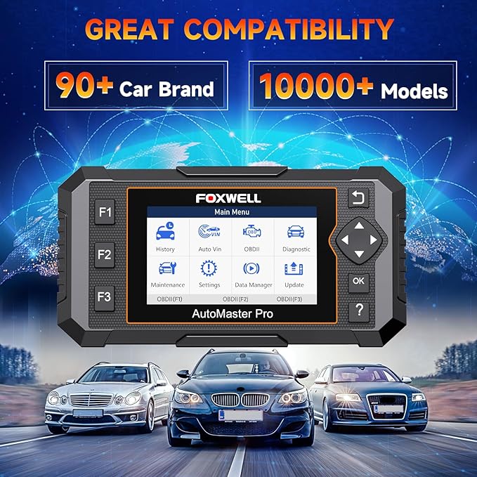 2025 FOXWELL NT614 Elite OBD2 Scanner with 5 Resets ABS Bleeding, SAS Calibration, Oil, EPB, Throttle, Upgrade of NT604 Code Reader Scan Tools, ABS SRS Engine Transmission Battery Test Car Scanner