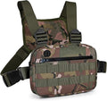 Outdoor Chest Bag For Men, EDC Chest Pack With Built-In Phone Holder, Lightweight Chest Rig Pouch