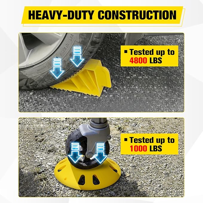 Nilight Trailer Wheel Chocks and Wheel Dock Kit - Prevents Trailer Wheel Sinking, Accessories for Boat Trailer Travel Campers, and RVs