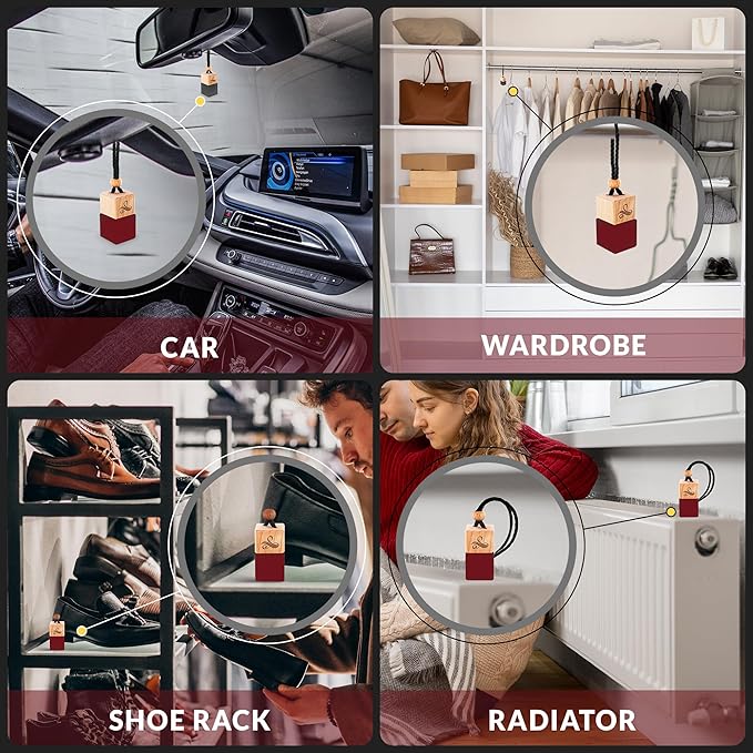Carat Rouge Car Air Freshener for Women | Baccarat Rouge 540 Car Scents for Women | Car Fragrances - Carat Rouge by Perfa, Maroon