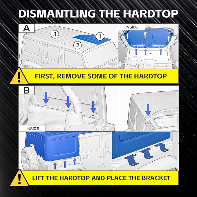 for JK JKU Roof Rack Hard Top Cargo Basket with Ladder & 4 LED Lights Compatible with 2007-2018 Jeep Wrangler JK JKU Unlimited 4 Doors Hardtop, Rooftop Rack Carrier Luggage Storage Holder