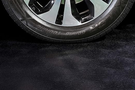 G-Floor Seamless Sheet Vinyl Shed Flooring Cover with Bonded Fibrous Backing - Levant Pattern (8' x 20', Midnight Black)