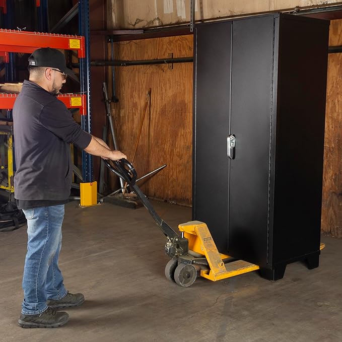 Jamco Tool Storage Cabinets with Bin Mounts, Model DZ, Includes 132 Bins, 36-Inch W x 24-Inch D x 78-Inch H, Yellow Bins