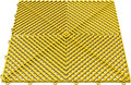 15.7"x15.7" Garage Flooring Tiles, Non-Slip Interlocking Plastic Garage Floor Mat, Garage Organization & Garage Storage, Vented Pattern (Yellow, 25PCS)