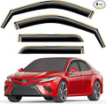 in-Channel Window Rain Guards Fit for Toyota Camry 2018 2019 2020 2021 2022 2023 2024 Extra Durable Window Visors Window Deflectors Vent Visors Vent Shades Car Accessories-4 pcs 2-Q14