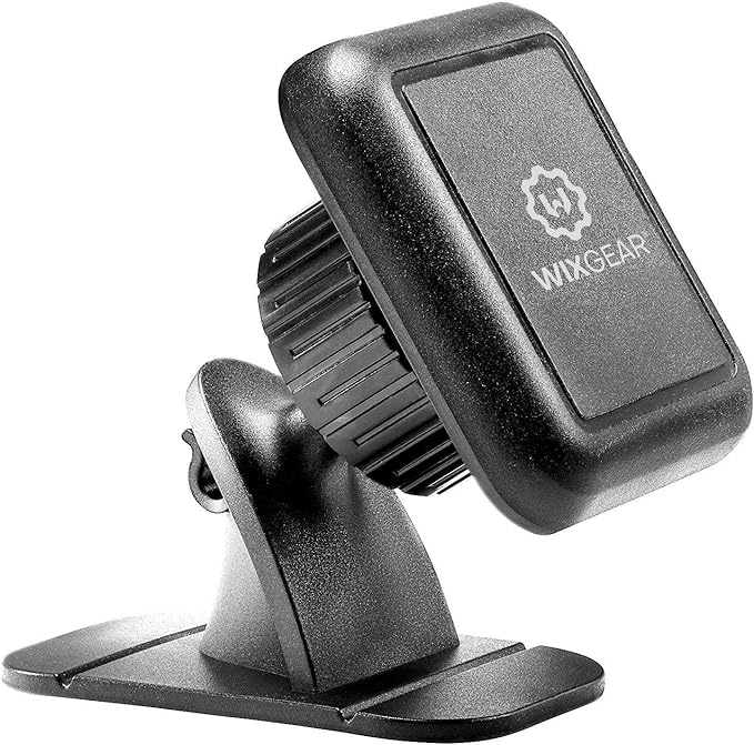 WixGear Magnetic Phone Mount, Universal Stick On Dashboard Magnetic Car Mount Holder, for Cell Phones with Fast Swift-snap Technology