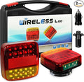 Wireless Magnetic Trailer Lights – Rechargeable LED Trailer Light Kit with Turn, Brake, Stop Lights, No Wiring Needed - Portable Wireless Lights for Truck, RV, Boat, Camper, Caravan, Utility Trailers