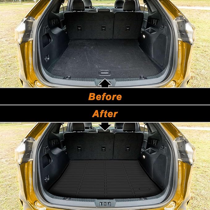 Binmotor-Floor Mats & Cargo Liner Set for Ford Edge 2024 2023 2022-2015, All Weather Car Mats for Ford Edge Rubber Mat Floor Liners Rear Cargo Mat Custom Fit for Edge Accessories