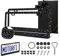 2 Pack Black Bling License Plate Frames for Women - Stainless Steel with Diamond Sparkly Rhinestone License Plate Holders - Perfect Birthday for Auto Lovers