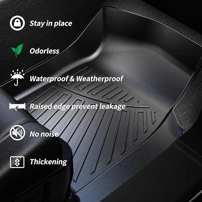 Floor Mats & Trunk Mat for 2019-2024 2025 BMW X5 40i/50i/M50i/M60i/M/M Competition,TPE All Weather Protection 2 Rows Full Set Car Mats