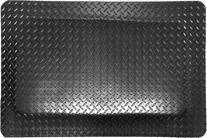 Rhino Mats, American Classic Diamond Anti-Fatigue Mats, Industrial Ergonomic Comfort Standing Mat for Work, Home, Garage, Office, Kitchen or Anywhere (Black 1" Thick, 2 FT. x 13 FT.)