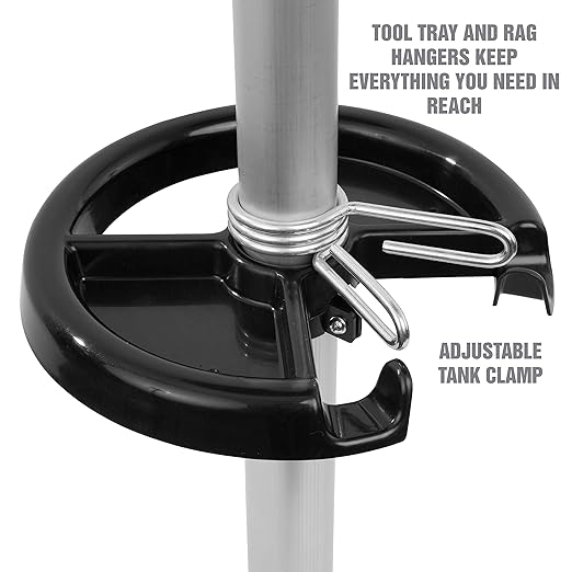 OEMTOOLS 87031 18 Gallon Oil Drain Container, Upright Adjustable Oil Drain Tank with Funnel, Waste Oil Container for Automotive Oil Changes