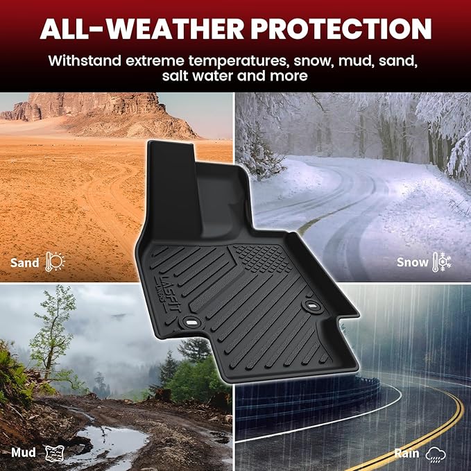 LASFIT Floor Mats&Trunk Mat for Toyota Crown 2023-2026 All Weather TPE Mats Custom Fit Floor Liner for Toyota Crown XLE/Limited/Nightshade/Platinum 1st&2nd Row Full Set Car Mats and Cargo Liner, Black