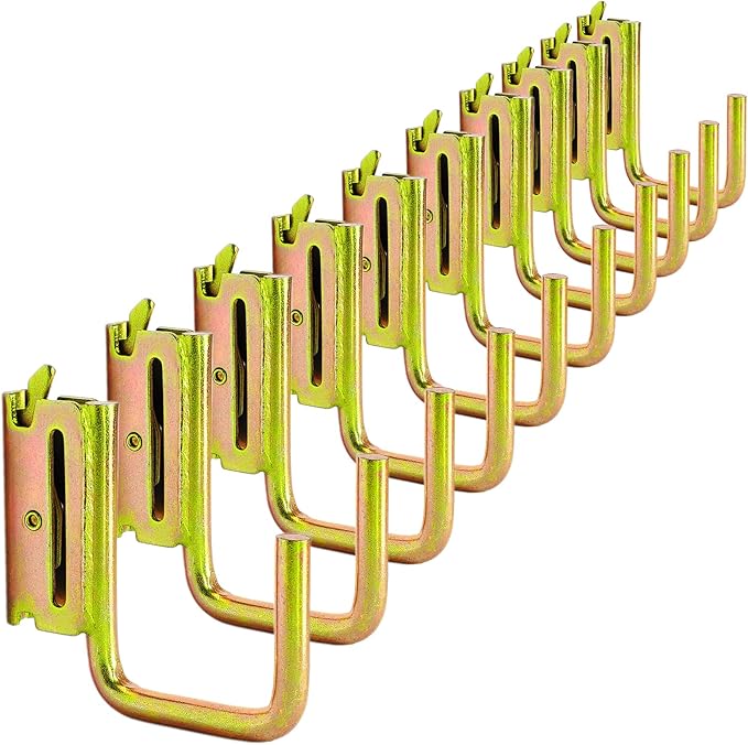 10 Pack 2" E Track J Hooks Heavy Duty Galvanized Steel E-Track Tie Down Accessories for Box Truck, Enclosed Trailer, Garage, Vans, Warehouse, Workshop
