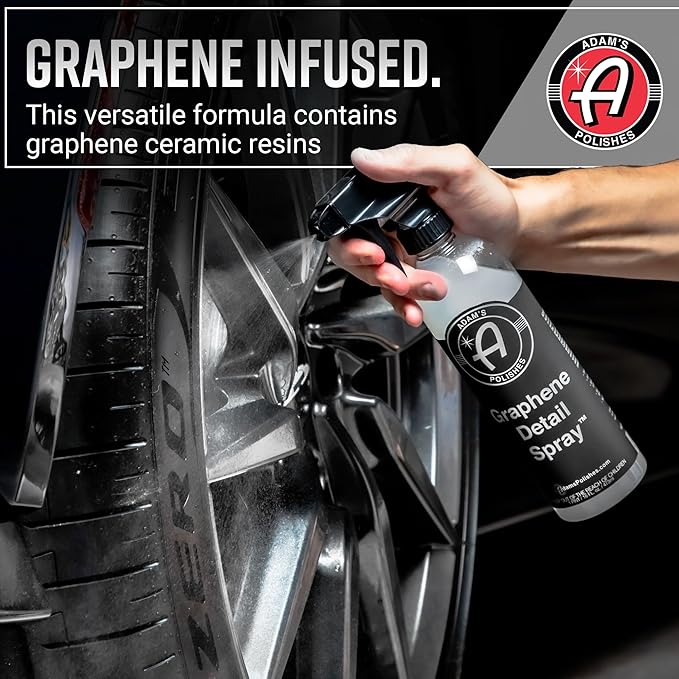 Adam's Polishes Graphene Detail Spray (16 Fl Oz) - Extend Protection of Waxes, Sealants, & Coatings | Waterless Detailer For Car Detailing | Clay Bar, Drying Aid, Add Ceramic Graphene Protection