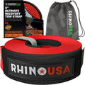 Rhino USA Recovery Tow Strap (3"x20') - 31,518lb Break Strength- Emergency Recovery Strap Tow Rope for Truck, UTV, ATV & More - Heavy Duty Towing Strap for Offroad 4x4 Use - Compatible with Jeep (Red)
