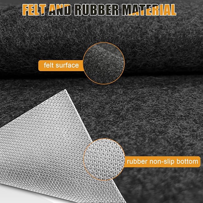 7.8x16 FT Garage Floor Mat for Golf Cart, Mid-Size SUV, Non-Slip Heavy Duty Oil Mat, Under Car Containment Garage Rugs, Felt and Rubber Material Mat