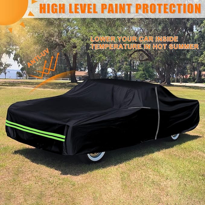 Waterproof Car Cover Compatible with Chevrolet Impala/Bel Air/Biscayne 1958-1970 2/4 Door Sedan/Couple/Hardtop 210T All Weather Classic Car Covers with Zipper Door for Snow Rain Protection