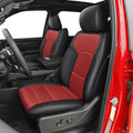 AOMSAZTO Custom Car Seat Covers for Ram 1500: 2009 2010 2011 2012 2013 2014 2015 2016 2017 2018 for Ram 2500 2010-2018 Full Set Faux Leather Seat Covers Black+Red