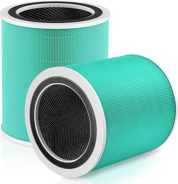 Core 400S Toxin Absorber Replacement Filter for LEVOIT Core 400S Smart WiFi Air Purifie-r, 3-in-1 HEPA Activated Carbon Filter, Core400S-RF-TX (LRF-C401-GUS), Green, 2 Pack