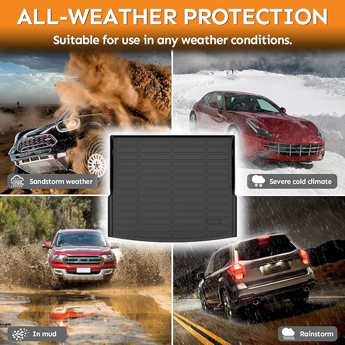 Binmotor-Floor Mats & Cargo Liner Set for Toyota Corolla 2014-2019(Only Sedan), Corolla Cargo Mat Trunk Mat, TPE All Weather Car Floor Mat for Toyota Corolla Trunk Liner Floor Liners Accrssories Mats