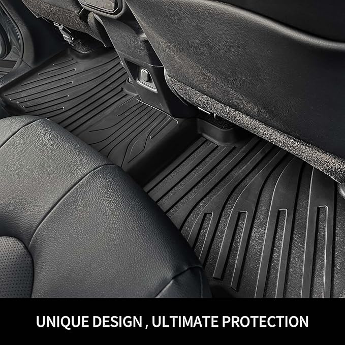 OEDRO Upgraded Floor Mats Fit for Toyota Grand Highlander 2024 2025 w/Subwoofer 7 Seat (Include Hybrid), TPE Interior Seat Back Covers and Cargo Liner Behind 3rd Row (Trunk Mat with Backrest Mat)