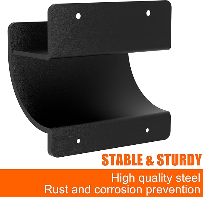 Ladder Hooks, 1 Pack Ladder Hangers for Garage Wall Wheelbarrow Hanger for Home Storage, Black