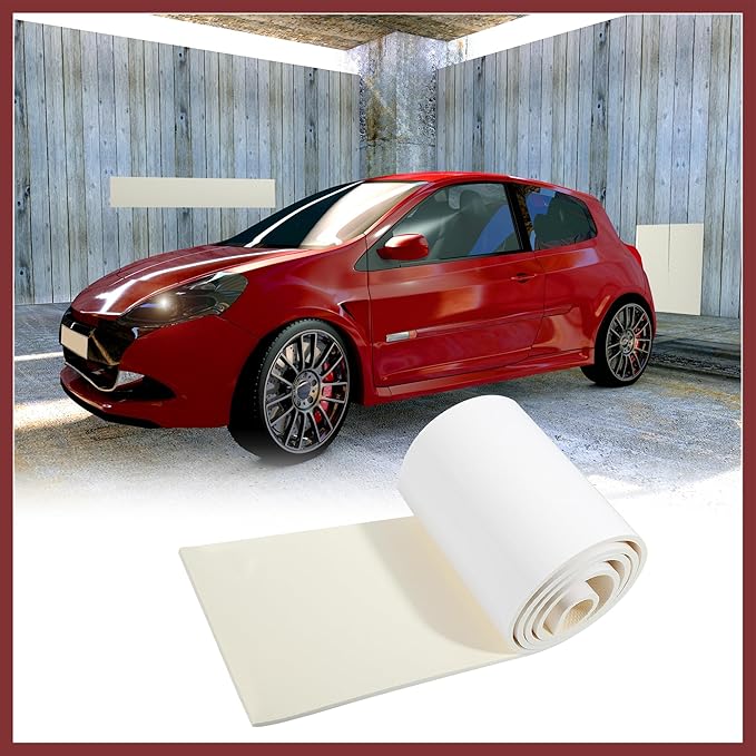 2000x200x6.5mm Car Garage Wall Guard Door Bumper Universal Protector Anti Collision Waterproof White Replace Parts