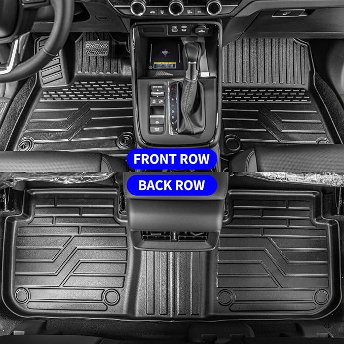 Rongtaod Floor Mats Compatible with 2023 2024 2025 2026 Honda CRV Trunk Liner Cargo Liner Cargo Mat Back Seat Cover Protector CR-V Accessories (Fit Lower Deck,Backrest Mats+Trunk Mat+Floor Mats)