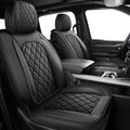 MIROZO Truck Seat Cover for Dodge Ram, Waterproof Ram Seat Cover Compatible with 2009-2025 RAM 1500 2500 3500 Truck Pickup Crew Quad Cab with Split Bench 40/60(Black,Full Set Curved Back)