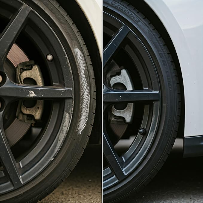 Silver Rim Touch Up Paint, Car Wheel Scratch Repair, Wheel Touch Up Paint Pen, curb rash repair, curb rim repair, Rim Alloy Silver Wheel Paint (Dark Silver Pen Only)
