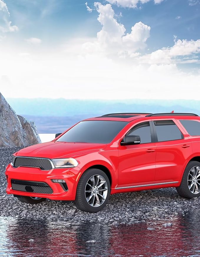 in-Channel Window Rain Guards Fit for Dodge Durango 2011-2025 Extra Durable Window Visors Window Deflectors Vent Visors Vent Shades Car Accessories-4 pcs 2-Q15