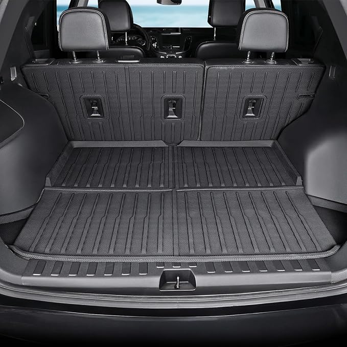Floor Mats Set Cargo Liner and Backrest Mat for for Chevy Chevrolet Equinox/GMC Terrain 2018-2024, All Weather TPE Full Mat Set Cargo Mat for Equinox Accessories