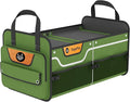 Foldable Waterproof Car Organizer with Non-Slip Traction Rope, 23.2”x13.8”x11.8” Heavy-Duty Trunk Organizer for SUV, Car Essentials List, Portable Vehicle Organizer,GREEN-M003