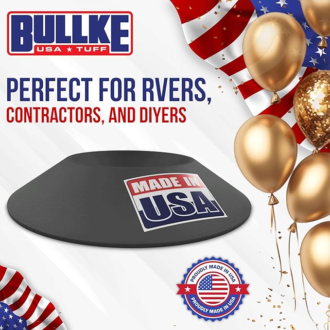 USA Made Improved Unbreakable Wheel Dock with Rope Handle – 50% Stronger Than Others – Prevents Trailer Wheel from Sinking or Moving – Easy to Store & Transport