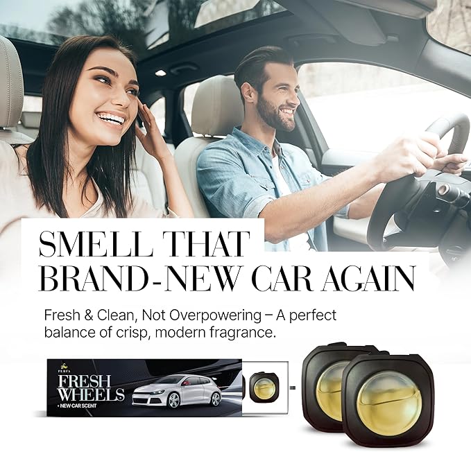 New Car Scent Blister Liquid Vent Clip Freshener | Car Air Freshener Vent Clip (Pack of 5) | New Car Scent with Essential Oils | Premium Car Air Freshener for Men and Women by Perfa