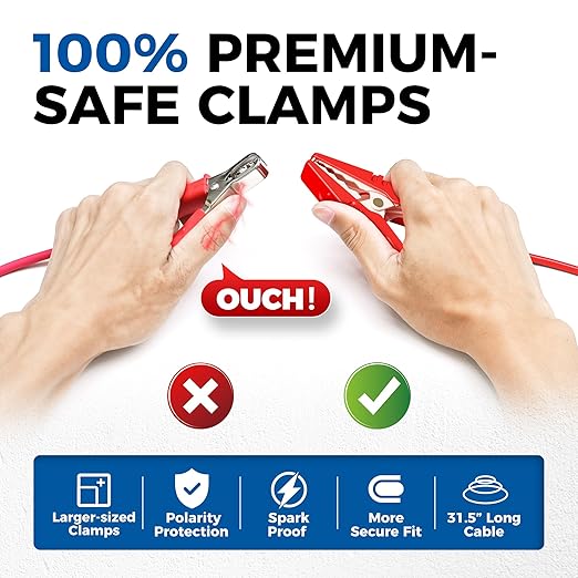 Car Battery Tester 12V 24V 100-2000CCA Lead-Acid Battery, TOPDON BT300P Alternator Tester, Load Tester, with Built-in Printer, Spark Free Metal Clamps, Automatic Reverse Polarity Protection