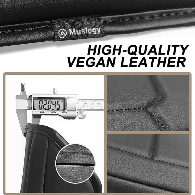 Muslogy Center Console Armrest Cover Compatible with Ford Bronco 2021 2022 2023 2024 2025 Comfort Armrest Pad Arm Rest Cushion Vegan Leather Protector Regular Thick