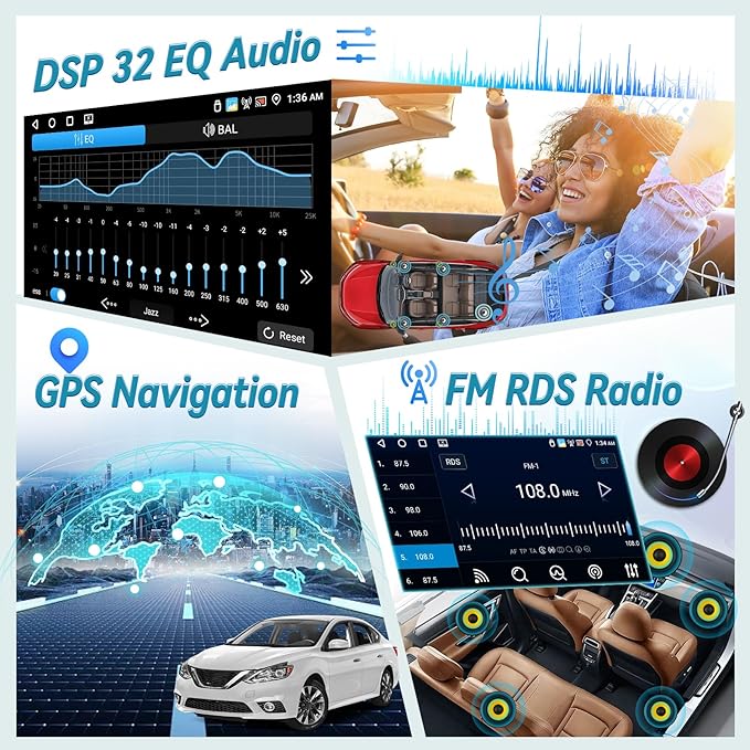 [4G+64G] 9 inch Car Radio for VW Jetta Passat Seat Golf Tiguan Beetle, 9inch Touch Screen Android Volkswagen Jetta Stereo, Wireless Carplay/Android Auto/32 EQ Audio/SWC