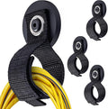 Homde 4pcs Strong Magnetic Hook, Heavy Duty Magnet Tool Holder 2.6 inch for Hanging, Utility Garage Hanger for Hose, Cable, for Garage, Workshop, RV(4 Black)